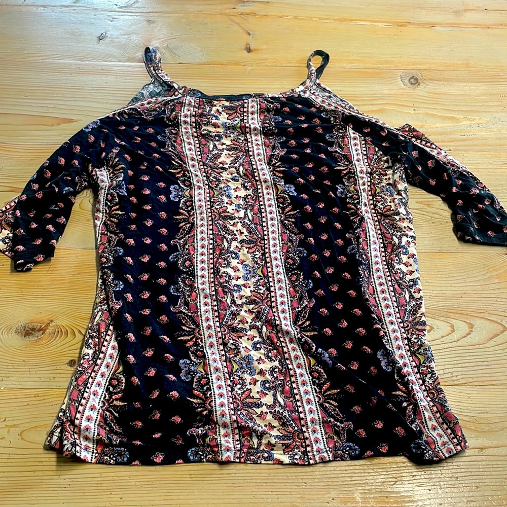 Boho cold shoulder top